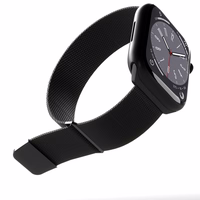 Puro „MILANESE“ siksniņa Apple Watch 42 / 44 / 45 / 49 mm – melnā krāsā