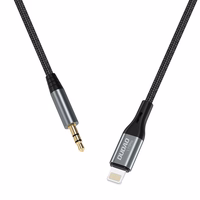 Dudao audio kabelis Lightning - mini jack 3.5mm 1m pelēks (L11PRO)
