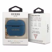 Guess GUACAPSILGLBL AirPods Pro apvalks zils/zils silikona spīdīgs