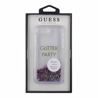 Guess GUHCP7GLUQPU iPhone 6/7/8 /SE 2020 / SE 2022 violets/ciets apvalks Liquid Glitter Party