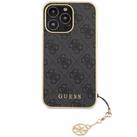 Guess 4G Charms Collection viedtālruņa apvalks iPhone 14 Pro - pelēks