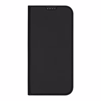 Dux Ducis Skin Pro viedtālruņa apvalks iPhone 16 Pro ar atveramu vāciņu un karšu nodalījumu - melns