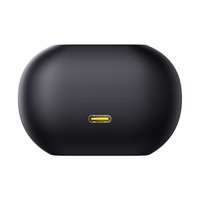 Baseus Bass 15 Clip OWS bezvadu austiņas ar Baseus Simple USB-C 3A 30cm kabeli - melnas