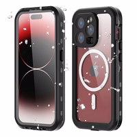 Viedtālruņa ūdensizturīgs apvalks SHELLBOX DOT IPHONE 15 PRO - melns (m)