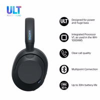Sony ULT WEAR - Wireless Bluetooth Headphones with ULT POWER SOUND, Ultimate Deep Bass, Noise Cancelling, caurspīdīgs Call Quality, Up to 30hr Battery Life, IOS & Android