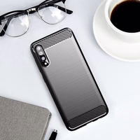 Oglekļa šķiedras apvalks viedtālrunim SAMSUNG Galaxy A70 / A70s - melns