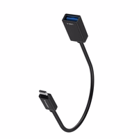 Wozinsky WOTGY1S USB-C 3.0 (vīriešu) - USB-A 3.0 (sieviešu) OTG adapteris - melns