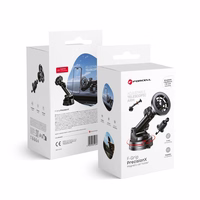 FORCELL F-GRIP PrecisionX magnētiskais automašīnas turētājs vējstiklam / panelim / gaisa ventilācijai, saderīgs ar MagSafe, melns