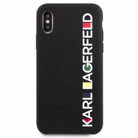 Karl Lagerfeld Spīdīgs Bauhaus iPhone X/XS Viedtālruņa apvalks - melna