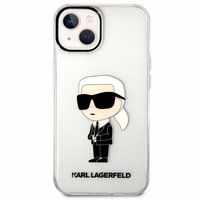 Karl Lagerfeld Ikonik Karl viedtālruņa apvalks iPhone 14 Plus - caurspīdīgs