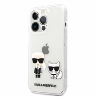 Karl Lagerfeld Karl & Choupette viedtālruņa apvalks iPhone 13 Pro Max 6.7" - caurspīdīgs