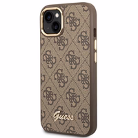 Guess GUHCP14MHG4SHW iPhone 14 Plus 6.7 "brūns/brūns cietais apvalks 4G Vintage Gold Logo