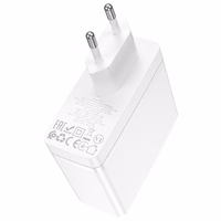 Borofone sienas lādētājs BN11 Imperial - USB + 2xType C - QC 3.0 PD 100W balts