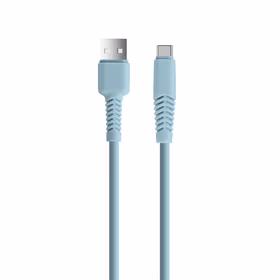 Komplektēšanas kabelis USB - USB-C 1,5 m 2,1A KSA-C-1.523 zils