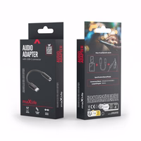 Maxlife audio adapteris MXJC-02 jack 3,5 mm - USB-C melns