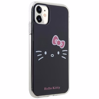 Hello Kitty IML kaķa sejas viedtālruņa apvalks iPhone 11 / Xr - melns