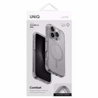 Uniq Combat iPhone 16 Pro 6.3" Magnētiskais uzlādes viedtālruņa apvalks pelēks/akmens pelēks