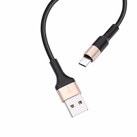 Kabelis USB A uz USB C Hoco 2A 1 m X26 melns un zeltains