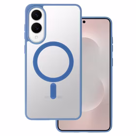 Akrila krāsains Magsafe apvalks Samsung Galaxy S25 Edge gaiši zils