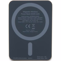 Guess Magnētiskā Metāla Script Logotips indukcijas portatīvais lādētājs 15W 5000mAh - zelta