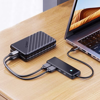 Orico PAPW4A-C3 USB-A Hub dokstacija 4x USB-A 3.0 - melna