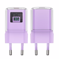 Acefast A53 PD 30W GaN USB-C lādētājs ar ekrānu - violets