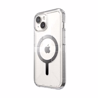 Speck Gemshell Grip + MagSafe - maciņš iPhone 17e / 16e / 15 / 14 / 13 (Clear / Chrome Finish)