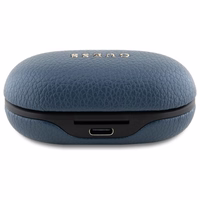 Guess Bluetooth austiņas GUTWSPGTSPSB TWS + dokstacija zilas/zilas graudains klasiskais logotips
