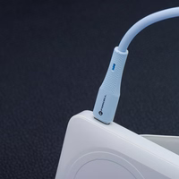 FORCELL F-ENERGY C342 kabelis USB A uz Type C QC4.0 3A 66W Silikona 1 m zils