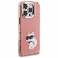 Karl Lagerfeld IML Aquarelle Choupette & Logo macins iPhone 16 Pro Max - roza