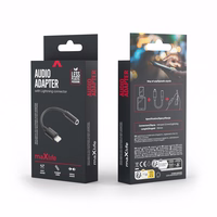 Maxlife audio adapteris MXJL-02 jack 3,5 mm - Lightning melns