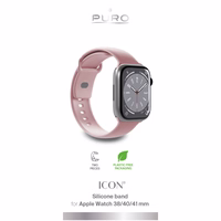 Puro Icon silikona siksniņa Apple Watch 38/40/41 mm - rozā (2 gab.)