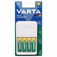 VARTA KONTAKTROZETES LĀDĒTĀJS 57657 + 4 x uzlādējama baterija R6 (AA) 2100mAh