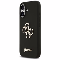 Guess Silicone Big 4G Script viedtālruņa apvalks iPhone 17 melns
