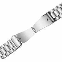 Puro METAL Nerūsējošā tērauda Samsung Galaxy Watch 4 / 4 Classic / 5 / 5 Pro / 6 / 6 Classic sudraba siksna