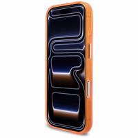Guess IML Script Metal MagSafe Maciņš for iPhone 17 Pro - oranžs