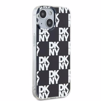 DKNY IML rūtainais mono raksts viedtālruņa apvalks iPhone 15 / 14 / 13 - melns