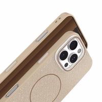 Glitter Thin Mag maciņš for iPhone 16e / 17e brūns