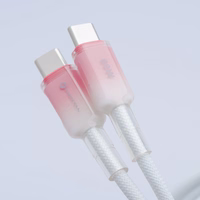 Kabelis FORCELL F-ENERGY C354 gradientinis Type-C uz Type-C QC4.0 PD 3A 60W 1 m balts