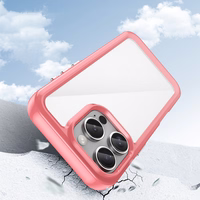 Outer Space viedtālruņa apvalks ar gēla rāmi iPhone 16 Pro Max - sarkans