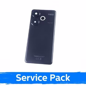 Aizmugurējais vāks saderīgs ar Xiaomi Poco F6 / melns / (Service Pack)