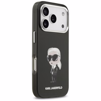 Karl Lagerfeld IML akvareļu Karl un logotipa magnētiskais viedtālruņa apvalks iPhone 17 Pro - melns