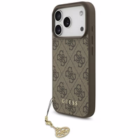 Guess 4G Charms Collection Magnētiskais viedtālruņa apvalks iPhone 17 Pro - brūns