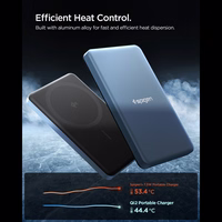 Spigen EA2205MQ Essential MagSafe 5000MAH 22.5W QI2 portatīvais lādētājs - Navy zils