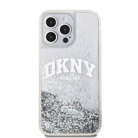 DKNY šķidrā spīduma lielā logotipa viedtālruņa apvalks iPhone 15 Pro - balts