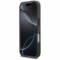 BMW M IML metāla pogas trīskrāsu līnijas magnētiskais viedtālruņa apvalks iPhone 17 Pro - melns