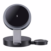 USAMS salokāms bezvadu lādētājs 3in1 15W do telefonu/Apple Watch/słuchawek CD234WXC01 (US-CD234)