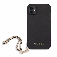 Guess Saffiano Chain viedtālruņa apvalks iPhone 11 6.1" / Xr - Melns