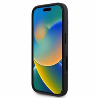 Karl Lagerfeld 3D Gumijas Paraksts Viedtālruņa apvalks iPhone 16 - melns