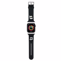 Karl Lagerfeld 3D Rubber Karl&Choupette Heads siksniņa for Apple Watch 38/40/41mm - melns